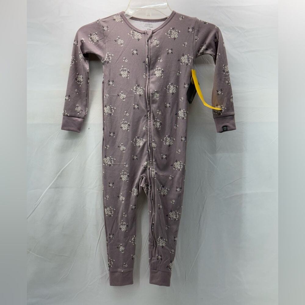 New 4T zipper modern moments by GERBER soft purple floral jumpsuit 